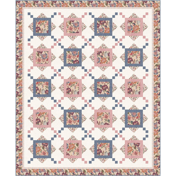 A Garden of Stitches Light Queen Quilt<br>by Wendy Sheppard<br>Available September 2025