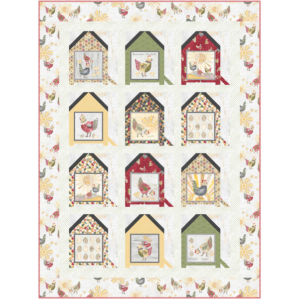 Chicken Scratch<br>All Cooped Up Quilt<br>by Wendy Sheppard<br>Available March 2025