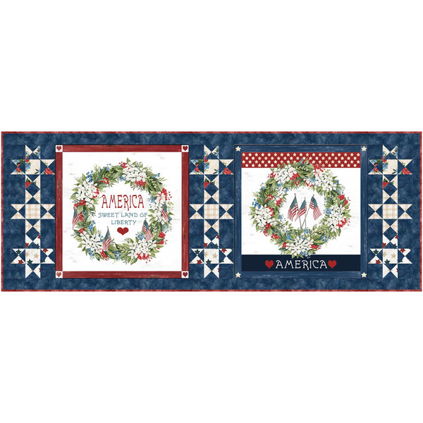 Farmhouse Americana<br>Liberty Runner - Blue<br>by Wendy Sheppard<br>Available March 2025