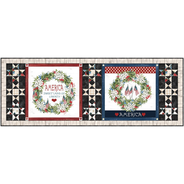 Farmhouse Americana<br>Liberty Runner - Ecru<br>by Wendy Sheppard<br>Available March 2025