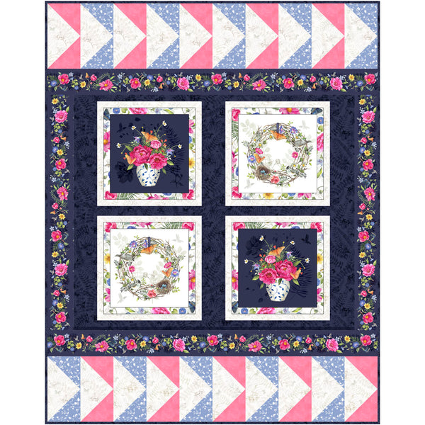 Indigo Song Splash Quilt for Purchase