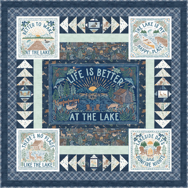 Lakeside Days<br>Lakeside Days Wall Dark Quilt<br>by Stacey Day<br>Available February 2025