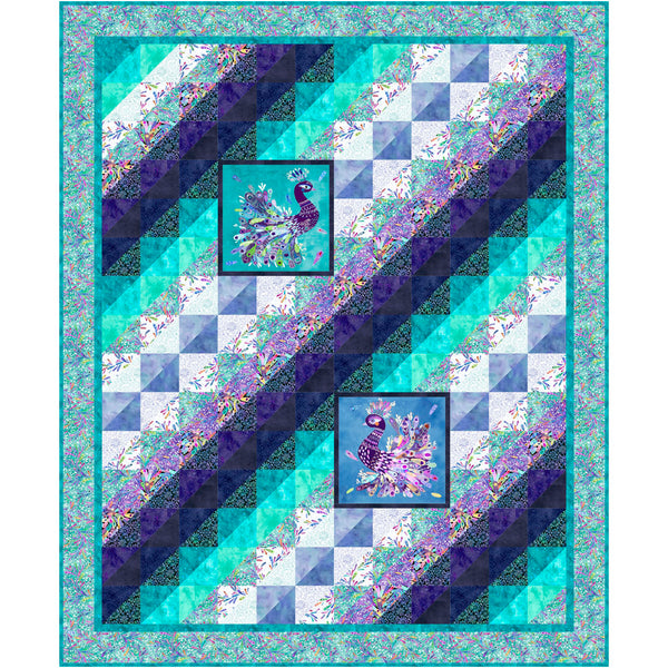 Peacock on Parade Quilt<br>by Lucy Fazley<br>Available Now!